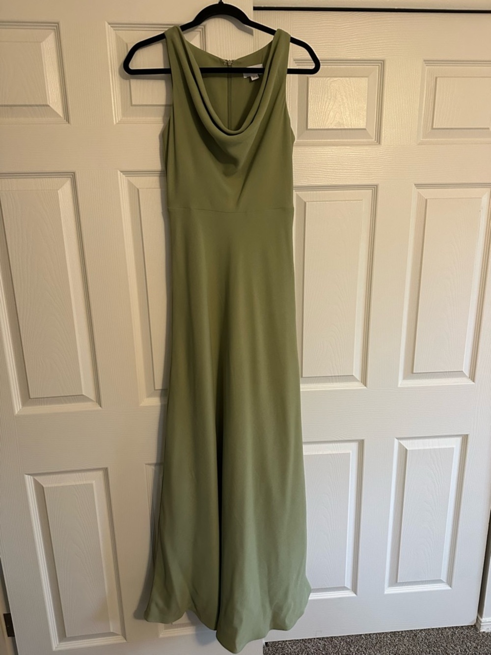 Sage Green Cowl Neck Maxi Dress